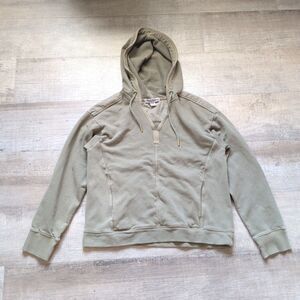 Tommy Bahama Green Hoodie Men's Sz Medium M V Neck Super Soft 100% Cotton EUC